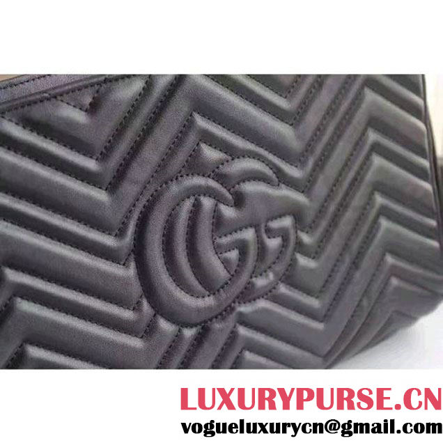 Gucci GG Marmont Matelassé Clutch 448450 Black 2016 (XYS-6110818 )