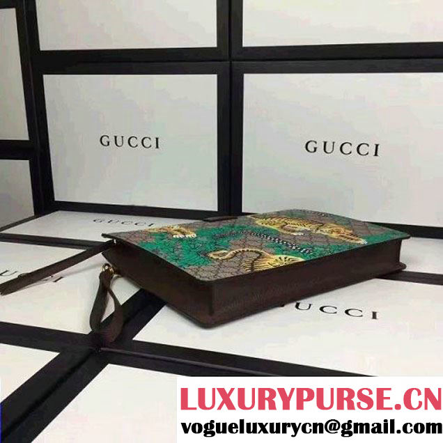 Gucci Bengal Men's Pouch Bag Green 2016 (2A025-6110834 )