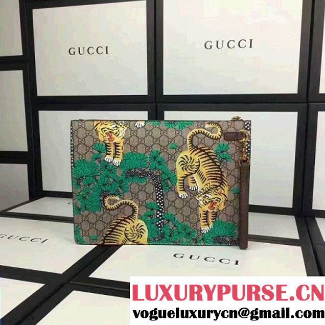 Gucci Bengal Men's Pouch Bag Green 2016 (2A025-6110834 )
