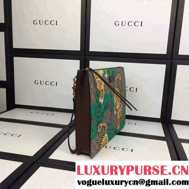 Gucci Bengal Men's Pouch Bag Green 2016 (2A025-6110834 )