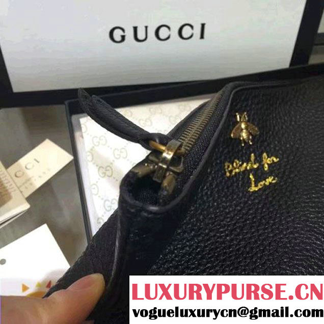 Gucci Animalier Pouch 460187 Black 2017 (2A068-6113013 )