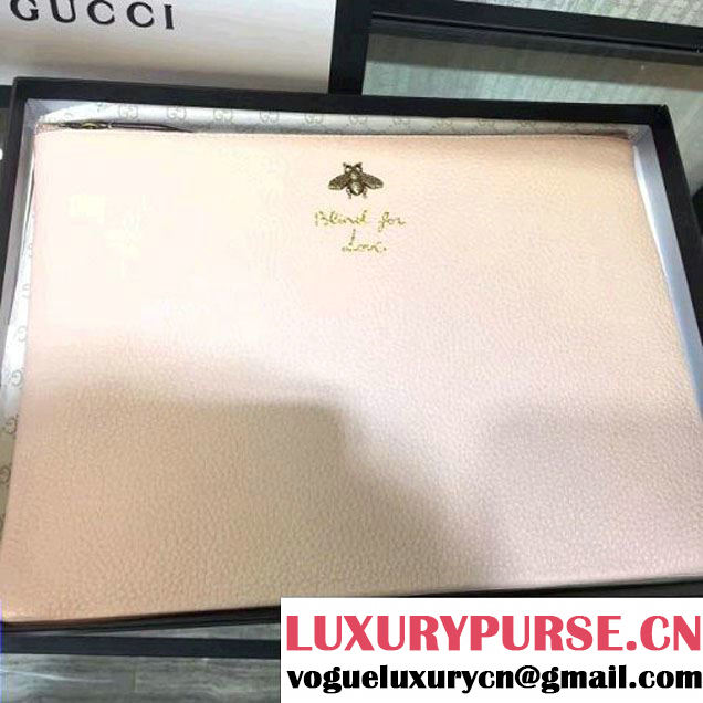Gucci Animalier Pouch 460187 Light Pink 2017 (2A068-6113014 )