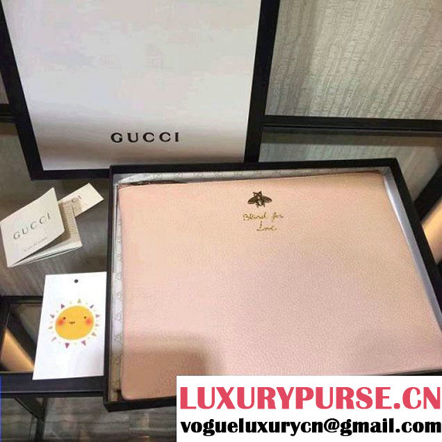Gucci Animalier Pouch 460187 Light Pink 2017 (2A068-6113014 )