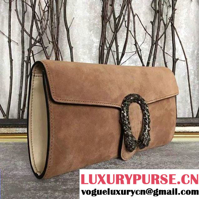 Gucci Dionysus Suede Clutch Camel (SLP-7022416 )