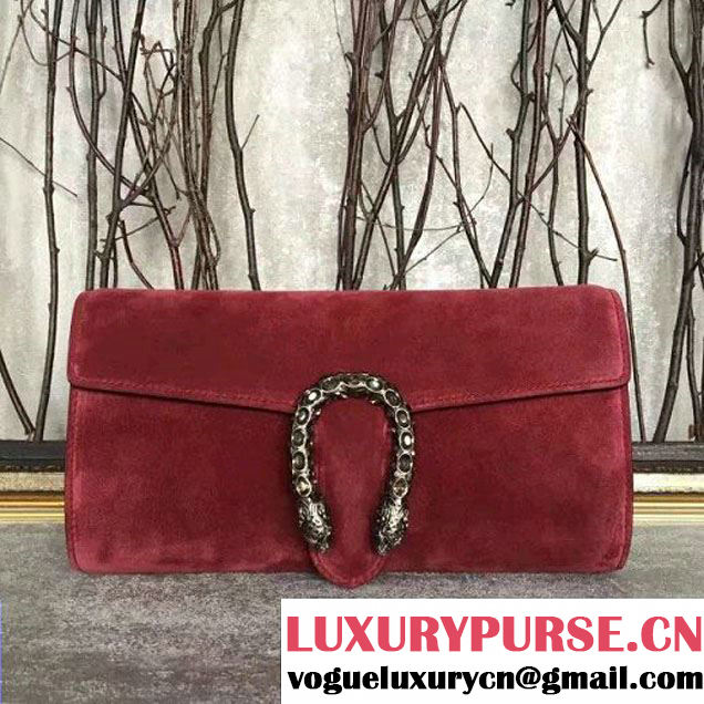 Gucci Dionysus Suede Clutch Burgundy (SLP-7022417 )