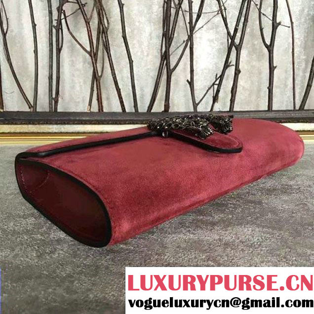 Gucci Dionysus Suede Clutch Burgundy (SLP-7022417 )