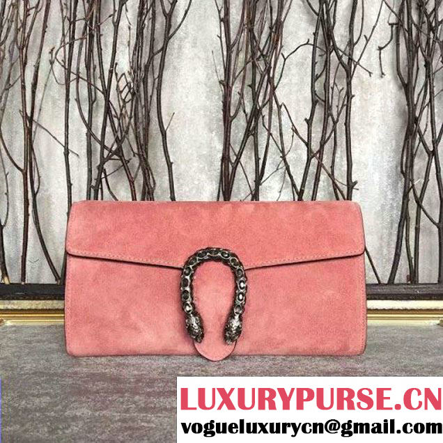 Gucci Dionysus Suede Clutch Pink (SLP-7022418 )