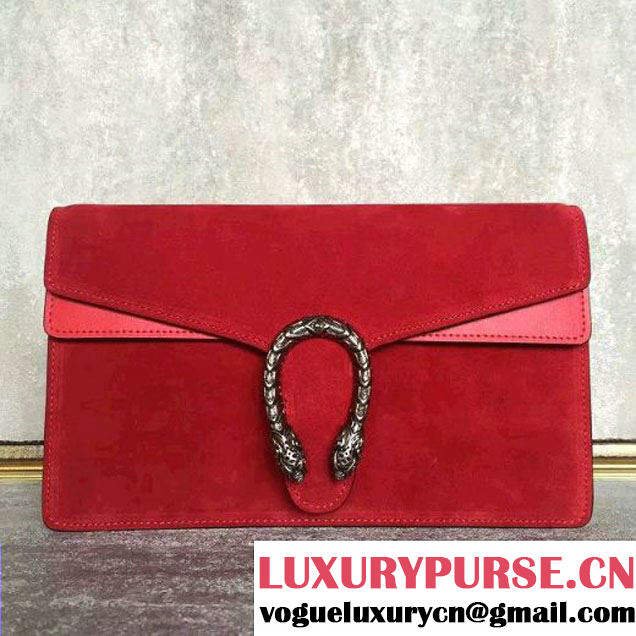 Gucci Dionysus Suede Clutch Bag Red 2016 (SLP-7022419 )