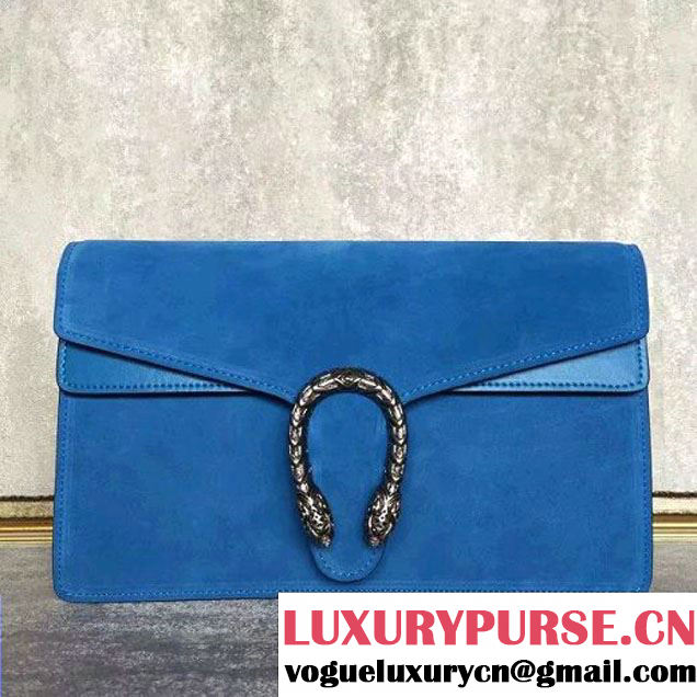 Gucci Dionysus Suede Clutch Bag Blue 2016 (SLP-7022420 )