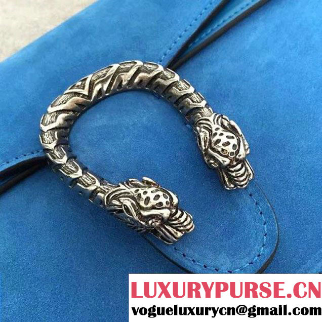 Gucci Dionysus Suede Clutch Bag Blue 2016 (SLP-7022420 )