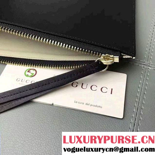 Gucci Rainbow "Love" Soft GG Supreme Pouch 476411 Black 2017 (WY-7060319 )