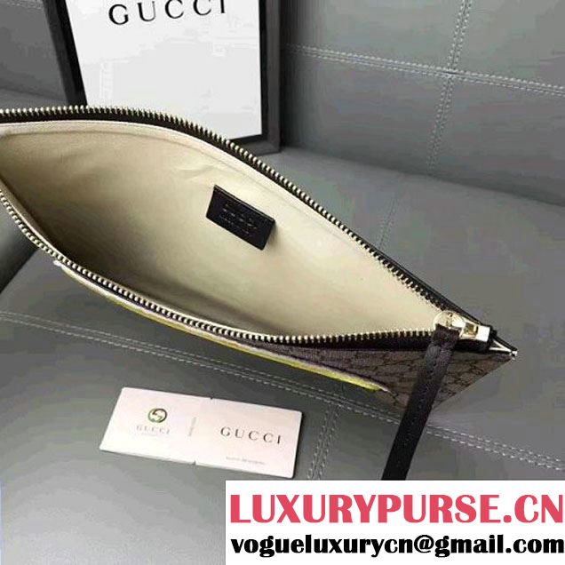 Gucci Rainbow "Love" Soft GG Supreme Pouch 476411 Black 2017 (WY-7060319 )