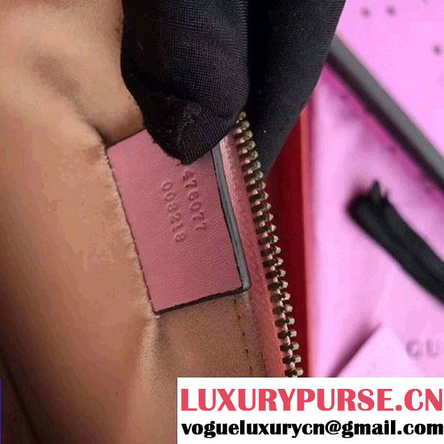 Gucci Queen Margaret Leather Pouch Bag White/Pink/Red 2017 (WY-7062619 )