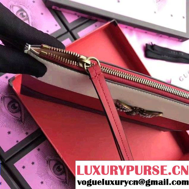 Gucci Queen Margaret Leather Pouch Bag White/Red/Blue 2017 (WY-7062620 )