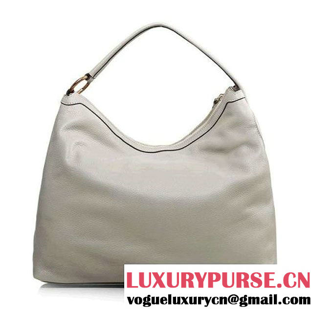 Gucci Twill Hobo Bag 309530 Light Grey  