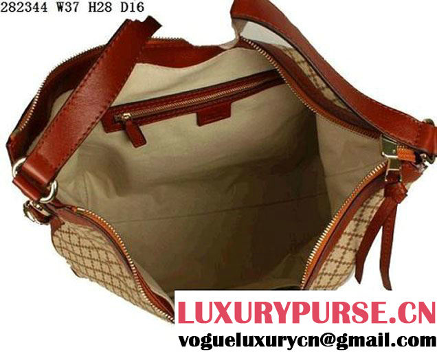 Gucci Village Double G Hobo Bag 282344 Brown  