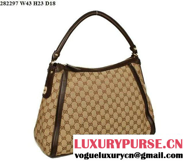 Gucci Scarlett GG Canvas Hobo Bag 282297 Brown  