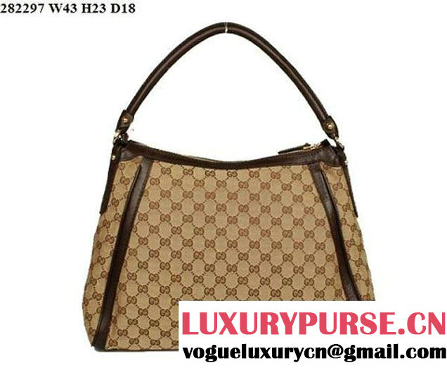 Gucci Scarlett GG Canvas Hobo Bag 282297 Brown  