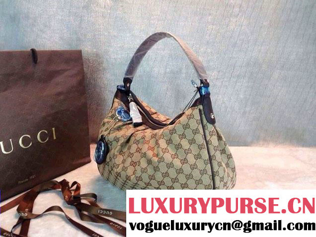 Gucci Sukey Guccissima Leather Medium Hobo Bag 232955 Dark Coffe  