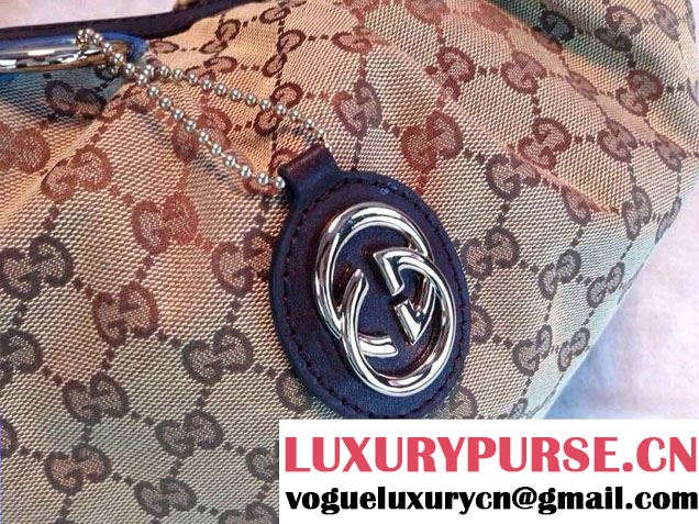 Gucci Sukey Guccissima Leather Medium Hobo Bag 232955 Dark Coffe  