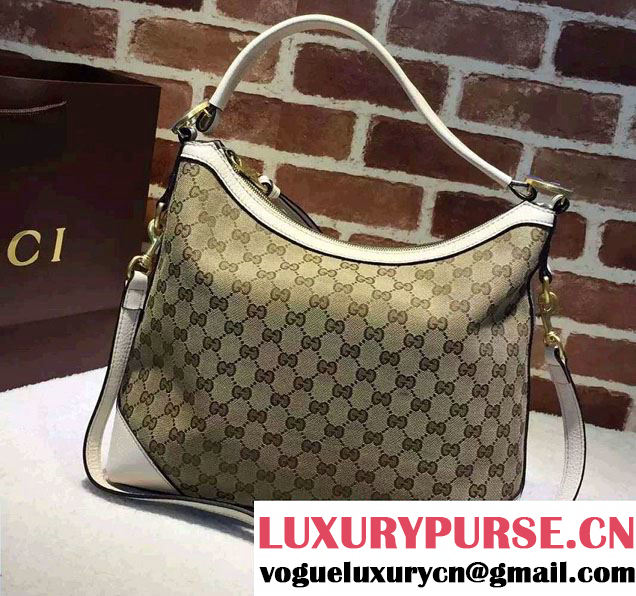 Gucci Miss GG Original GG Hobo Bag 326514 White