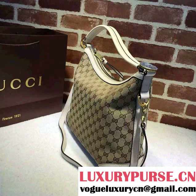 Gucci Miss GG Original GG Hobo Bag 326514 White