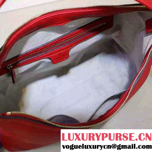 Gucci Miss GG Leather Hobo Bag 326514 Red