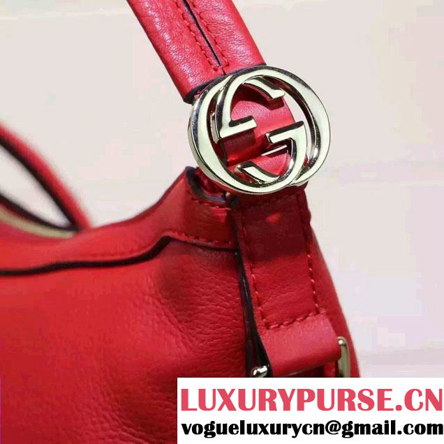 Gucci Miss GG Leather Hobo Bag 326514 Red