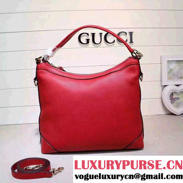 Gucci Miss GG Leather Hobo Bag 326514 Red