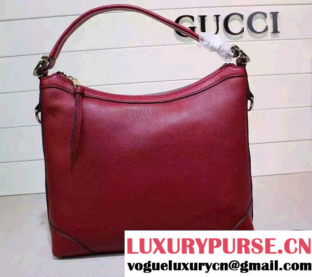 Gucci Miss GG Leather Hobo Bag 326514 Burgundy