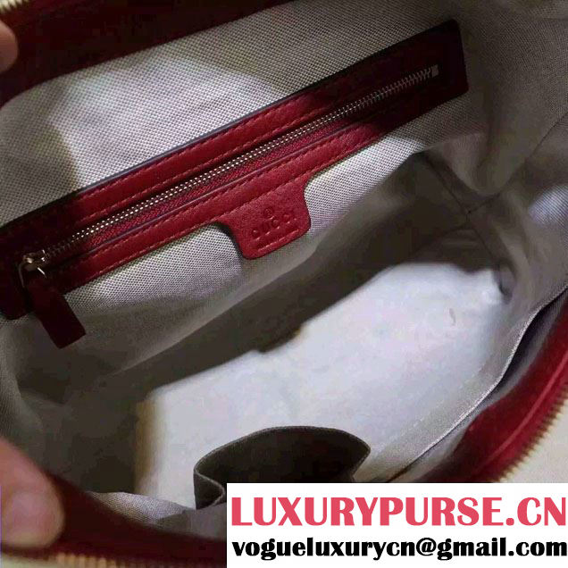 Gucci Miss GG Leather Hobo Bag 326514 Burgundy