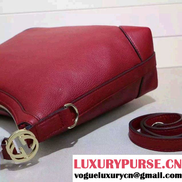 Gucci Miss GG Leather Hobo Bag 326514 Burgundy