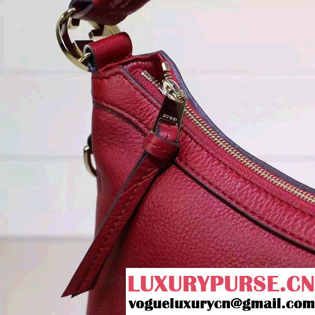 Gucci Miss GG Leather Hobo Bag 326514 Burgundy