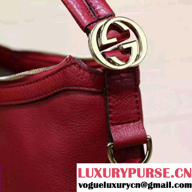Gucci Miss GG Leather Hobo Bag 326514 Burgundy