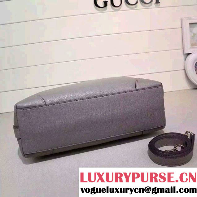 Gucci Miss GG Leather Hobo Bag 326514 Gray
