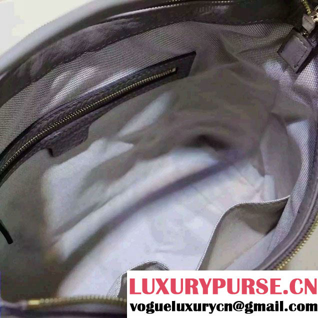 Gucci Miss GG Leather Hobo Bag 326514 Gray