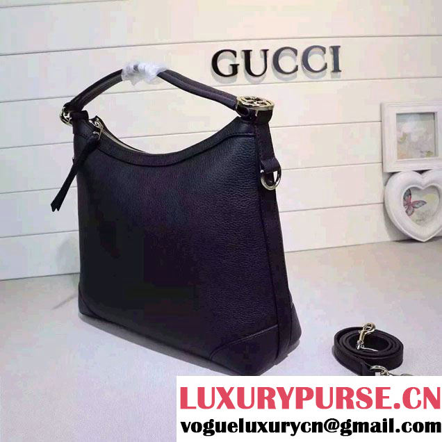 Gucci Miss GG Leather Hobo Bag 326514 Black