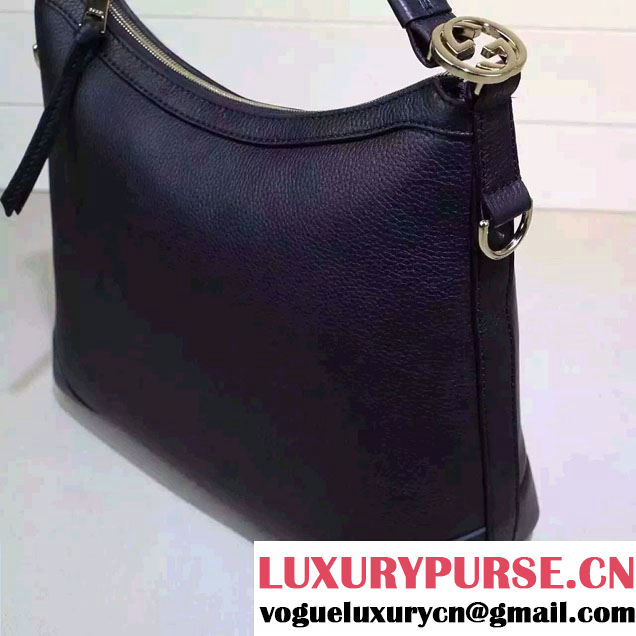 Gucci Miss GG Leather Hobo Bag 326514 Black