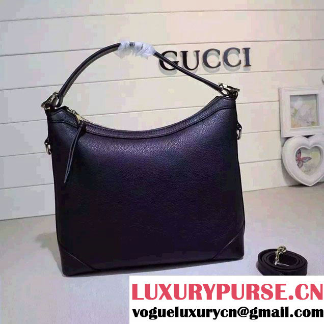 Gucci Miss GG Leather Hobo Bag 326514 Black