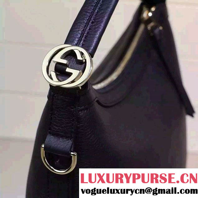 Gucci Miss GG Leather Hobo Bag 326514 Black