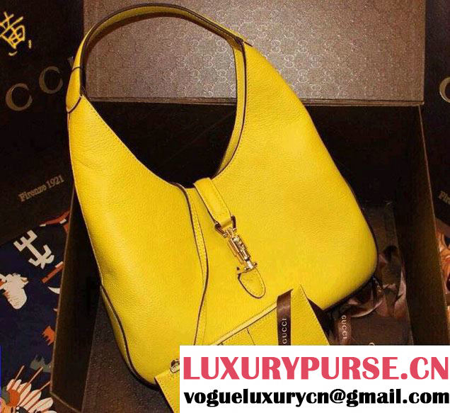 Gucci Jackie Soft Leather Hobo Bag 362968 Yellow