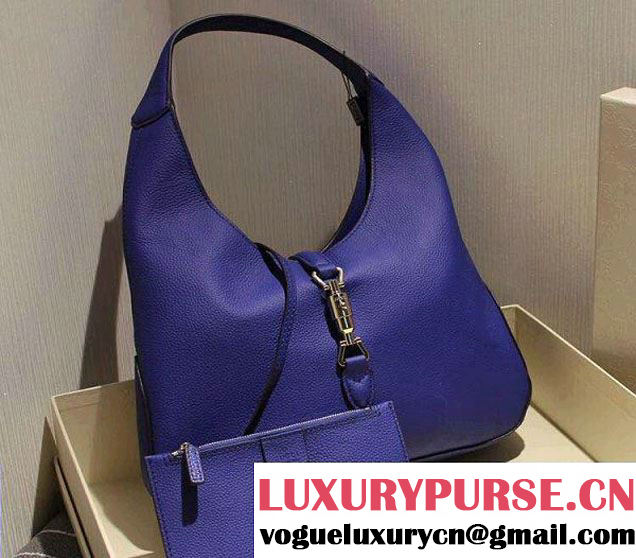 Gucci Jackie Soft Leather Hobo Bag 362968 Blue