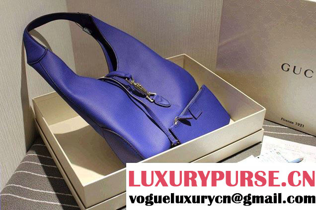 Gucci Jackie Soft Leather Hobo Bag 362968 Blue