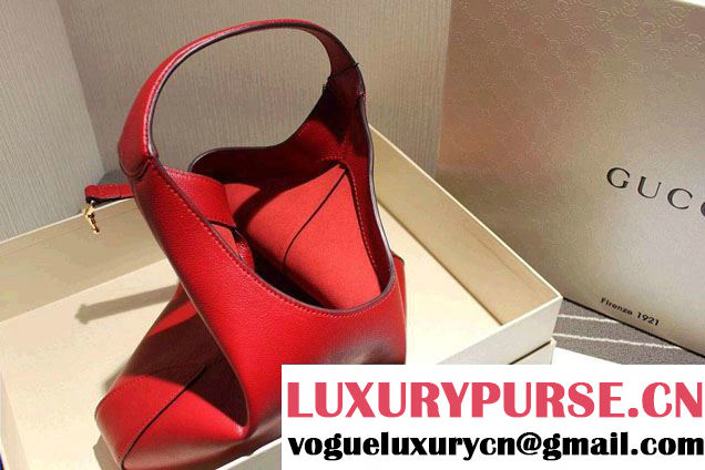 Gucci Jackie Soft Leather Hobo Bag 362968 Red