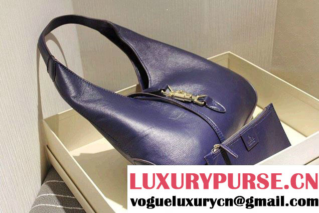 Gucci Jackie Soft Leather Hobo Bag 362968 Dark Blue