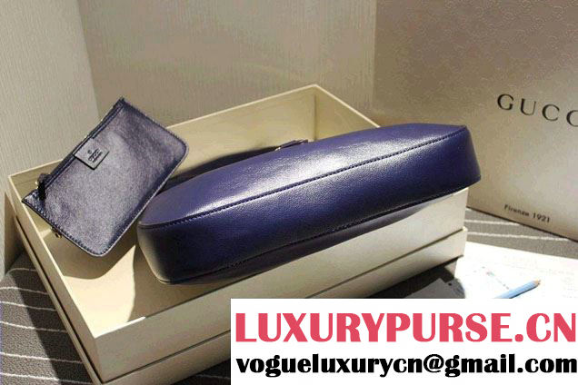 Gucci Jackie Soft Leather Hobo Bag 362968 Dark Blue