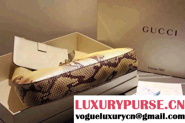 Gucci Jackie Soft Leather Hobo Bag 362968 Python Pattern