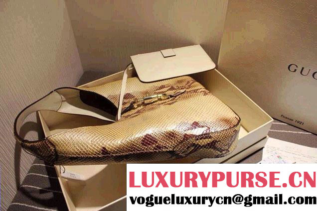 Gucci Jackie Soft Leather Hobo Bag 362968 Python Pattern