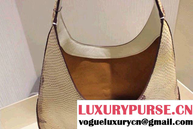 Gucci Jackie Soft Leather Hobo Bag 362968 Python Pattern