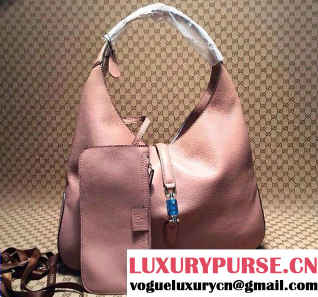 Gucci Jackie Soft Leather Hobo Bag 362968 Nude Pink